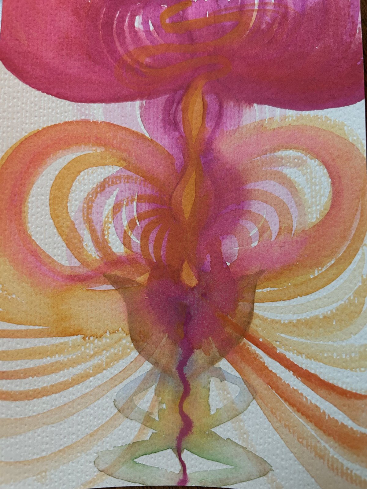 Watercolor of a flower as a presence