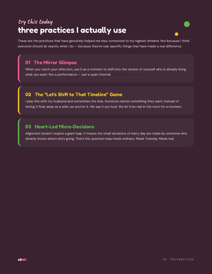 Try this today: three practices