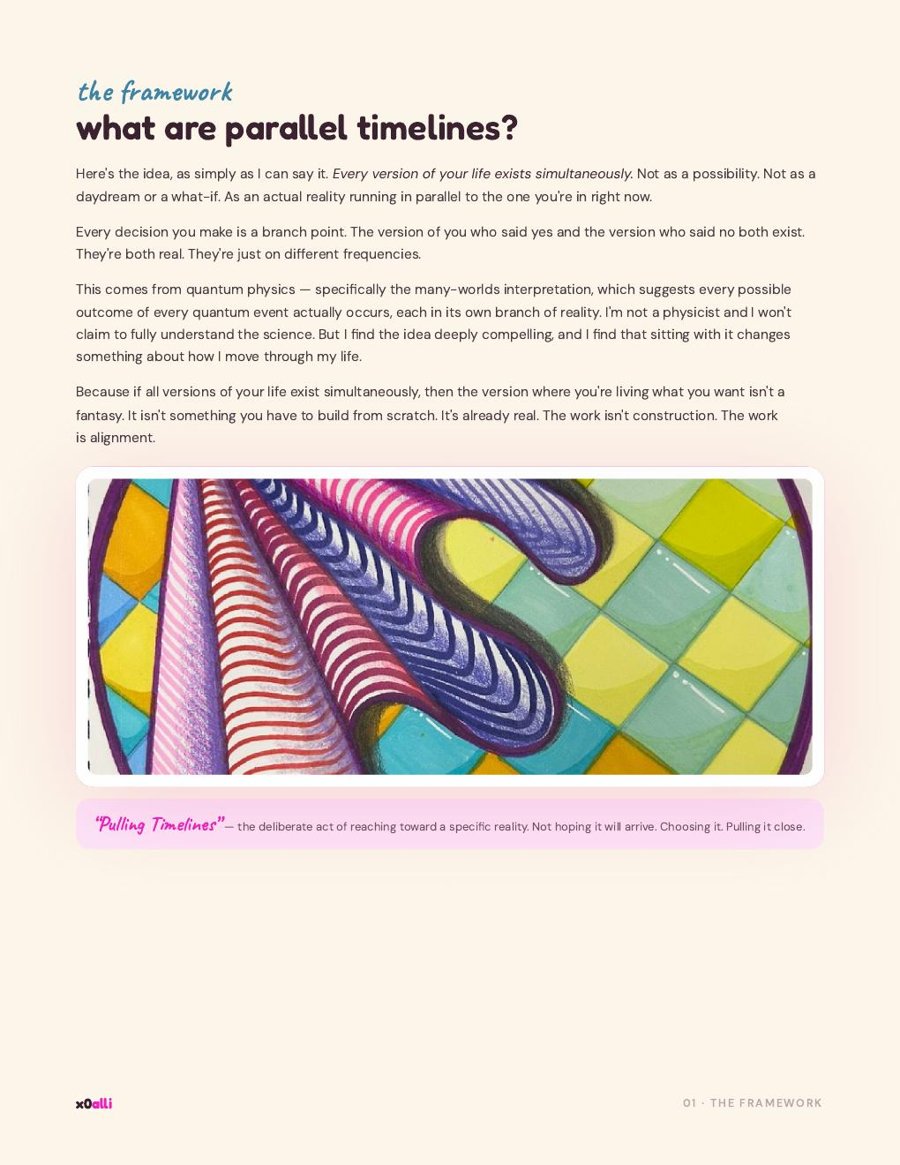 The framework: what are parallel timelines
