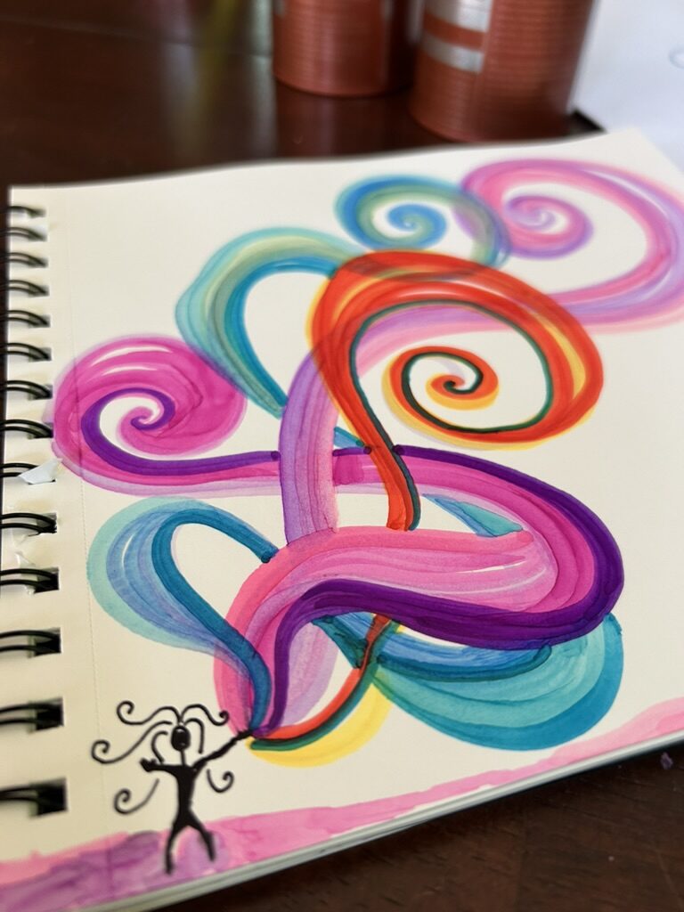x0alli art rainbow spiral timelines figure unleashing magic swirls